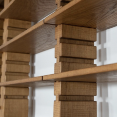 Large Bookshelf with Bench by Guiseppe Rivadossi for Officina Rivadossi Italy - 4395231