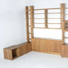 Large Bookshelf with Bench by Guiseppe Rivadossi for Officina Rivadossi Italy - 4395233