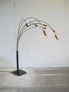 Large Brass Arc Floor Lamp Italy 1970s - 1396640