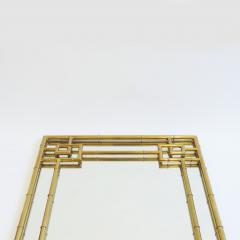 Large Brass Bamboo Wall Mirror Italy 1970s - 3502110