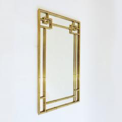 Large Brass Bamboo Wall Mirror Italy 1970s - 3502156