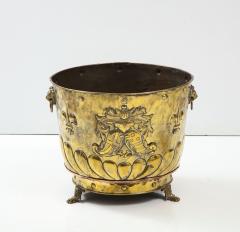 Large Brass Cauldron with Coat of Arms - 2527409