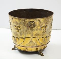 Large Brass Cauldron with Coat of Arms - 2527412