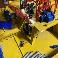 Large Brass Miniature Oil Drilling Rig of Norwegian Trosvik Bingo 3000 - 4292886