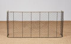 Large Brass and Iron Scroll Decorated Nursery Guard 53 wide - 4158421