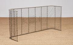 Large Brass and Iron Scroll Decorated Nursery Guard 53 wide - 4158424
