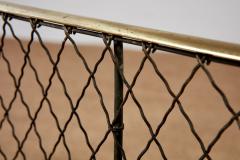 Large Brass and Iron Scroll Decorated Nursery Guard 53 wide - 4158431