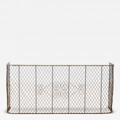 Large Brass and Iron Scroll Decorated Nursery Guard 53 wide - 4159800