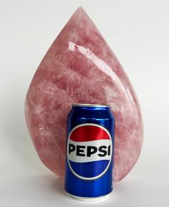 Large Brazilian Pink Rose Quartz Flame Teardrop Specimen Weighs 11 2 lbs - 4316843