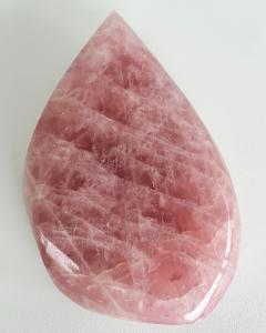 Large Brazilian Pink Rose Quartz Flame Teardrop Specimen Weighs 11 2 lbs - 4316846