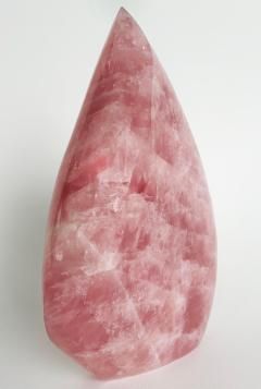 Large Brazilian Pink Rose Quartz Flame Teardrop Specimen Weighs 11 2 lbs - 4316849