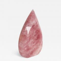 Large Brazilian Pink Rose Quartz Flame Teardrop Specimen Weighs 11 2 lbs - 4319421