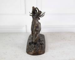Large Bronze Animal Group Rutting Stag Late 19th Century - 4737369