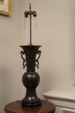 Large Bronze Japanese Lamp - 331575