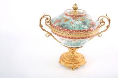 Large Bronze Mounted Porcelain Footed Centerpiece - 1945952