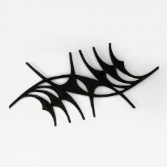 Large Brutalist Wall Sculpture in Lacquered Iron 1970s - 2983818