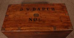 Large Campaign Chest Of Captain 0 w Darch N 1 In Camphor Wood - 2778201