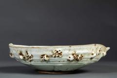 Large Ceramic Mingei Dish in the form of an Abalone Shell - 3812450