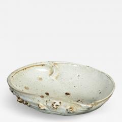 Large Ceramic Mingei Dish in the form of an Abalone Shell - 3817604