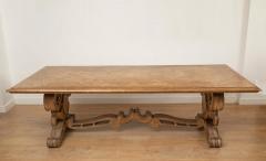 Large Ceruse Oak Dining or Library Table France 1940s - 4309014