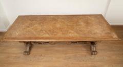Large Ceruse Oak Dining or Library Table France 1940s - 4309018