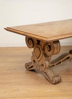 Large Ceruse Oak Dining or Library Table France 1940s - 4309021