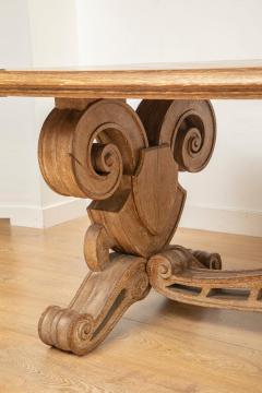 Large Ceruse Oak Dining or Library Table France 1940s - 4309022