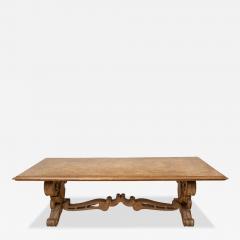 Large Ceruse Oak Dining or Library Table France 1940s - 4335271