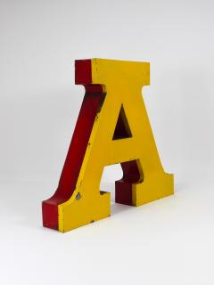Large Channel Letter A Circus Lettering Advertising Sign from the the 1960s - 4228202