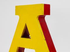 Large Channel Letter A Circus Lettering Advertising Sign from the the 1960s - 4228211