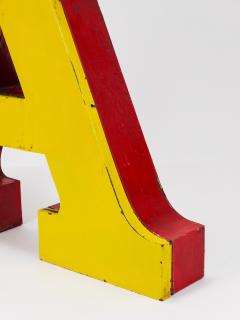Large Channel Letter A Circus Lettering Advertising Sign from the the 1960s - 4228213