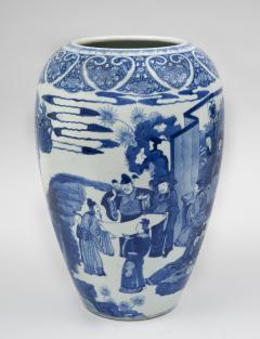 Large Chinese Blue White Vase Circa 1860 - 115500