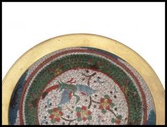 Large Chinese Cloisonne Enamel Over Bronze Charger - 3901555