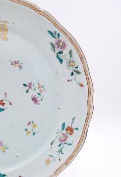 Large Chinese Export Mid 18th Century Armorial Charger in Famille Rose Colors - 2655482