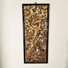 Large Chinese Giltwood Panel with Birds and Flowers Qing Dynasty - 3159661