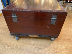 Large Chinese Leather Trunk - 2157082