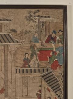 Large Chinese Painted Paper Panel circa 1900 - 4324536