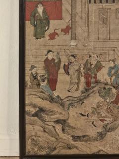 Large Chinese Painted Paper Panel circa 1900 - 4324537