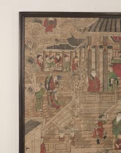 Large Chinese Painted Paper Panel circa 1900 - 4346158