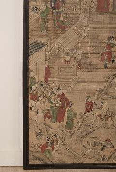 Large Chinese Painted Paper Panel circa 1900 - 4346159
