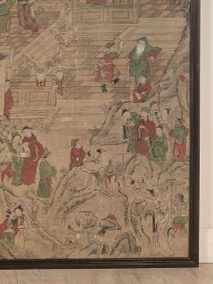 Large Chinese Painted Paper Panel circa 1900 - 4346160