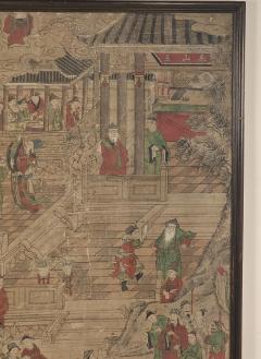 Large Chinese Painted Paper Panel circa 1900 - 4346161