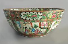 Large Chinese Rose Medallion Punch Bowl - 780175