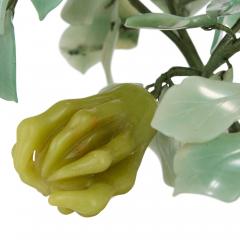 Large Chinese hardstone model of a flower tree in a cloisonn enamel planter - 3667380