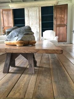 Large Coffee Table Made With 18th Century Wooden Slab - 3860356