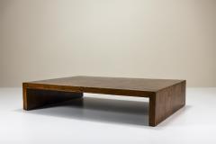 Large Coffee Table Veneered in Bamboo Belgium 1980s - 3891372