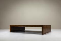 Large Coffee Table Veneered in Bamboo Belgium 1980s - 3891373