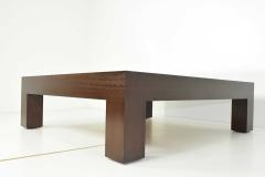 Large Coffee Table with Chunky Wood Bse and Mirrored Top - 1261621