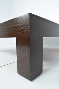 Large Coffee Table with Chunky Wood Bse and Mirrored Top - 1261624