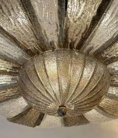 Large Contemporary Crown Chandelier Brass and Murano Glass Italy - 3901096